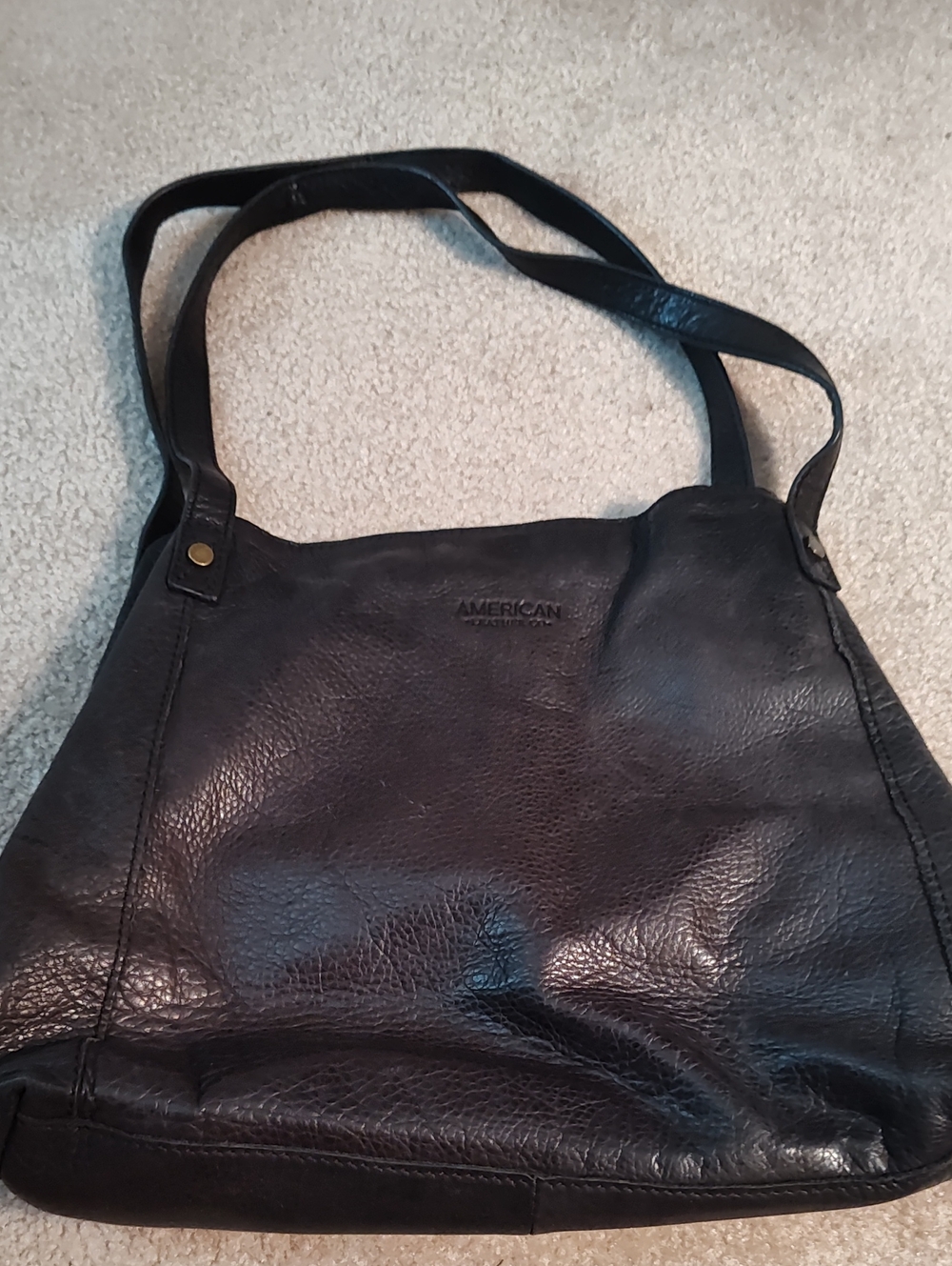 American Eagle Black Leather Shoulder Bag
